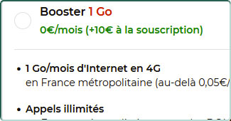 Free Mobile lance son Booster 1 Go à O euro