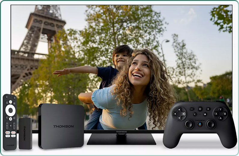 Les périphériques de la Streaming Box THOMSON 240G 4K